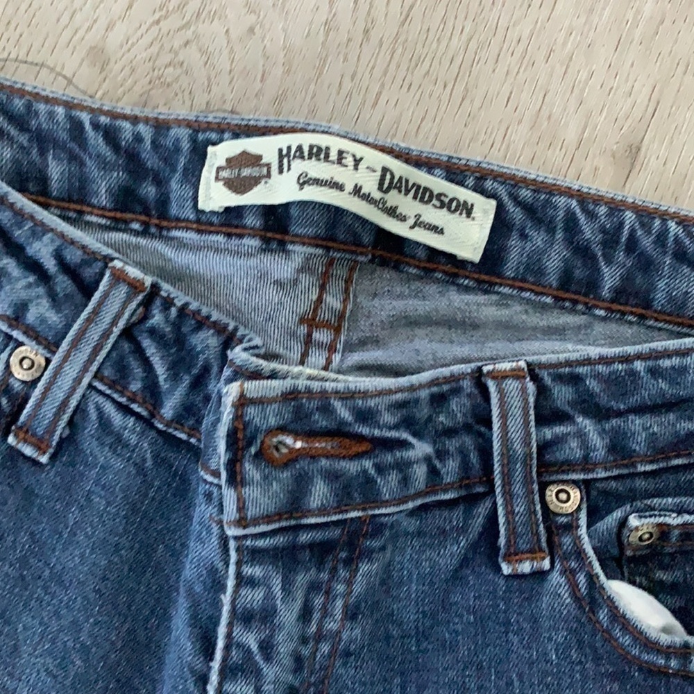 HD Harley Davidson Algodon High Waist Bootcut Jeans Women's size 4 bikers work - Picture 3 of 14